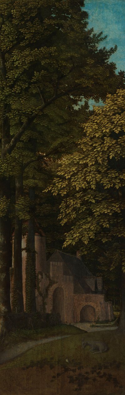Vue dans une forêt, aile gauche extérieure d