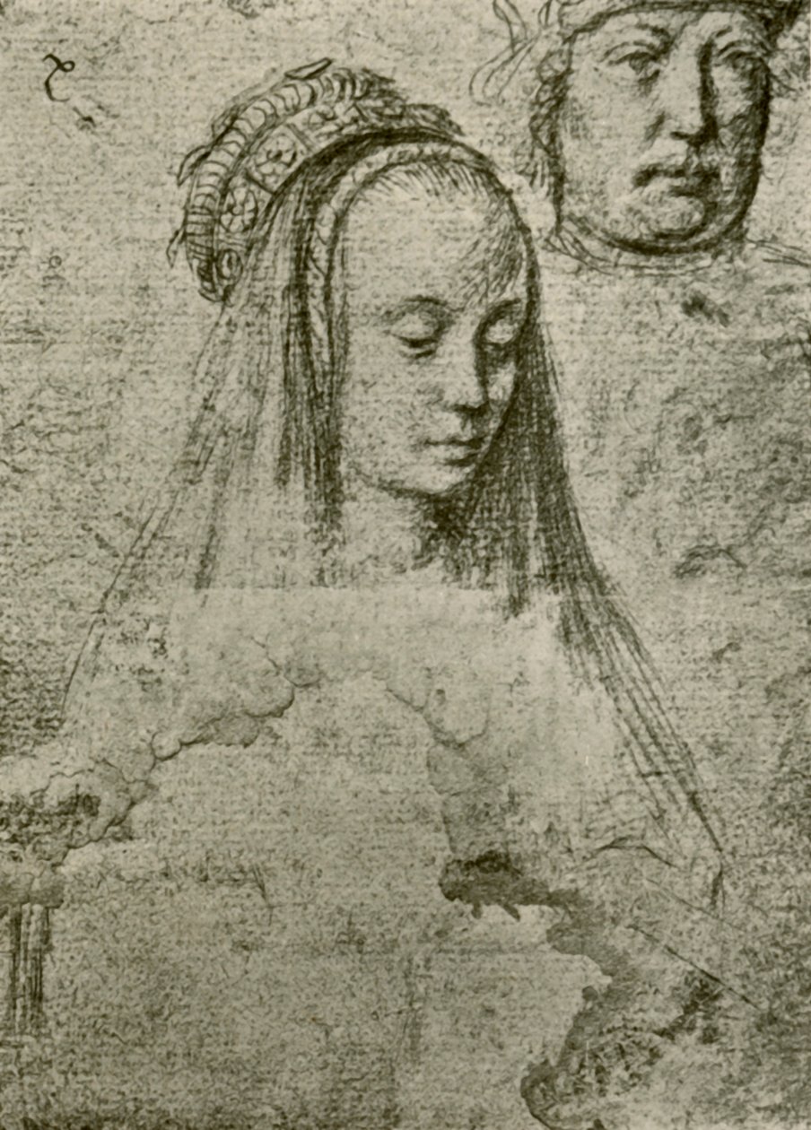Jeune femme avec coiffe, 1497-1498, 1908 - Gerard David