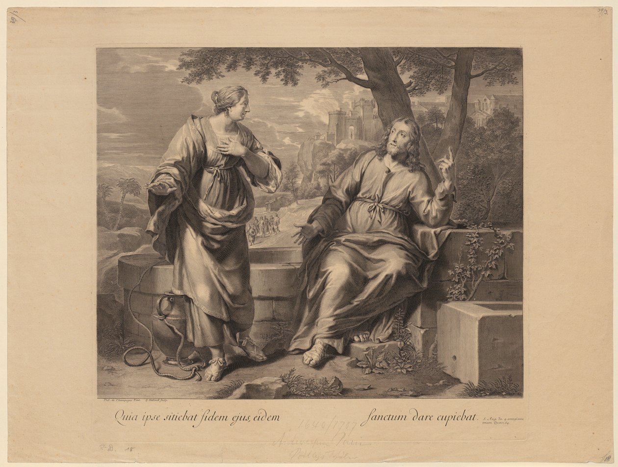 Le Christ et la Samaritaine au puits - Gérard Edelinck