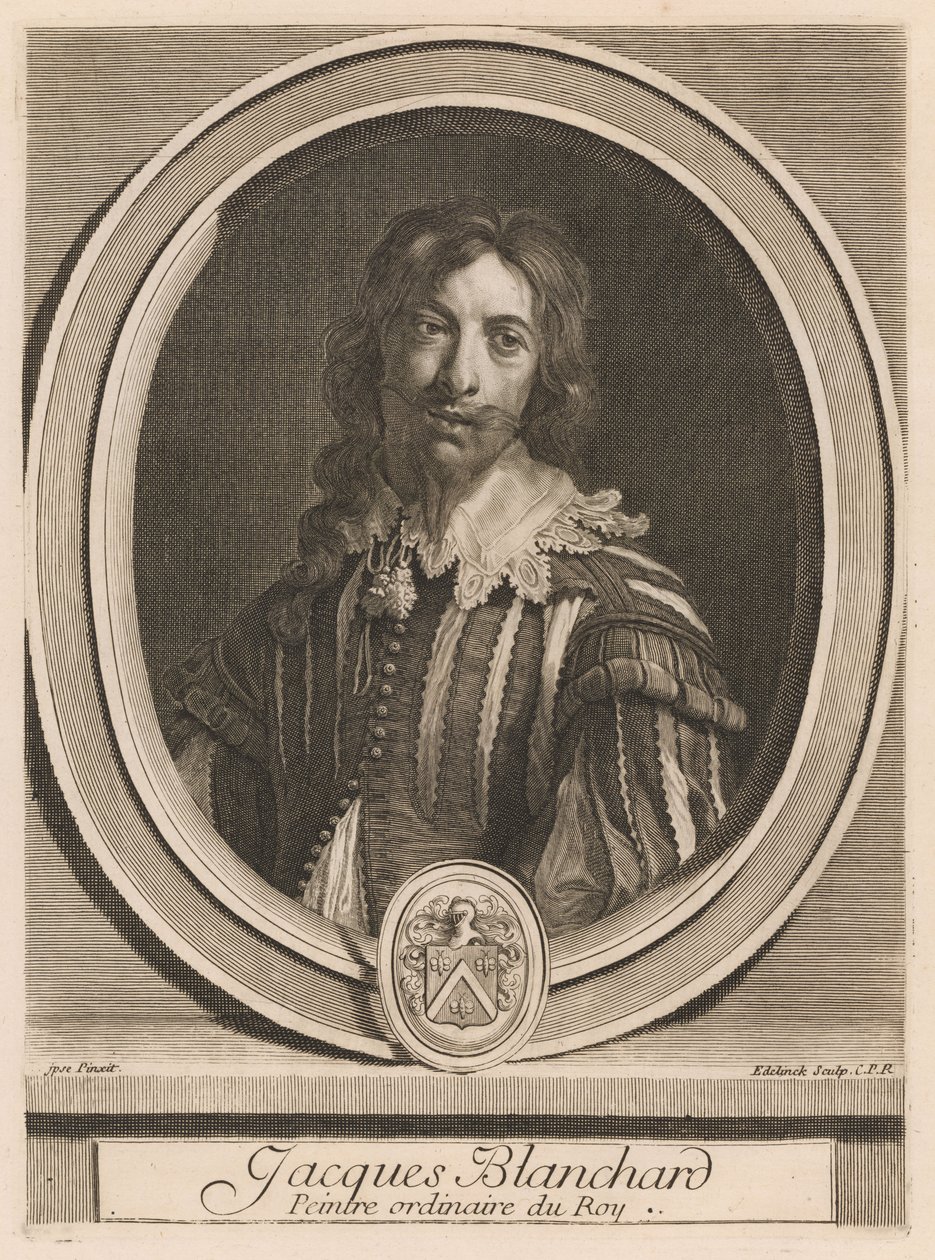 Jacques Blanchard, du livre Les hommes illustres ..., vol. II, par Charles Perrault - Gérard Edelinck