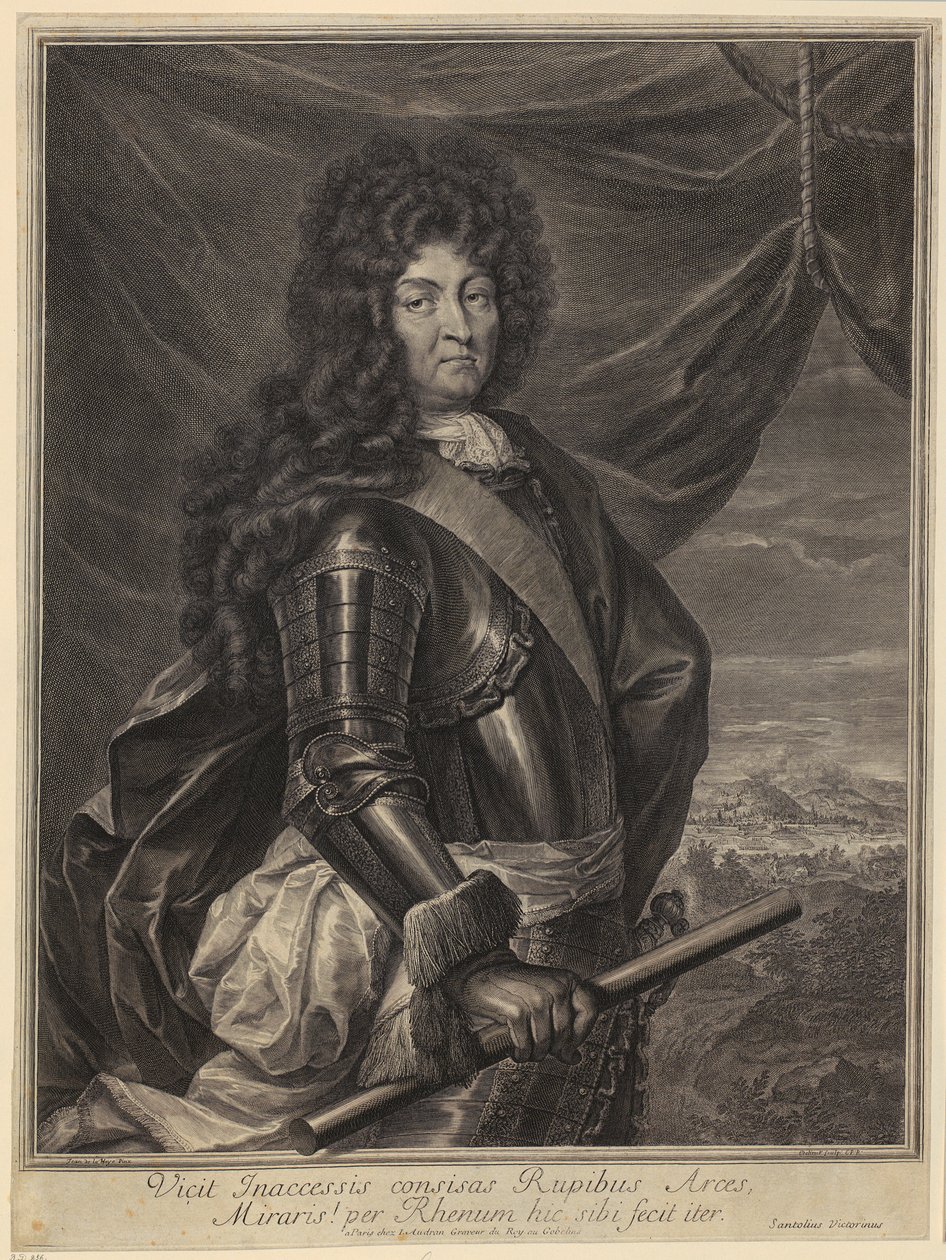 Portrait de Louis XIV. - Gérard Edelinck