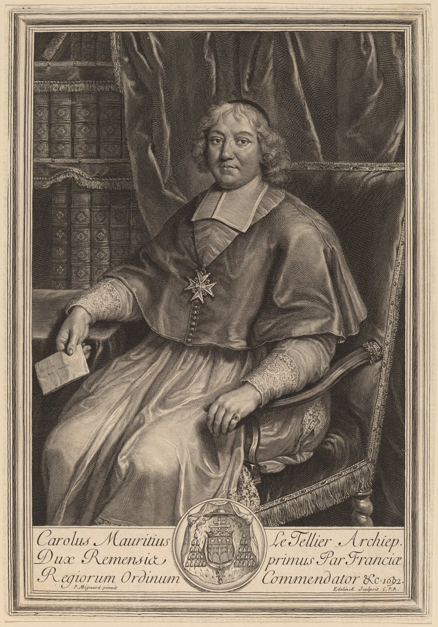 Charles-Maurice Le Tellier - Gerard Edelinck after Pierre Mignard I