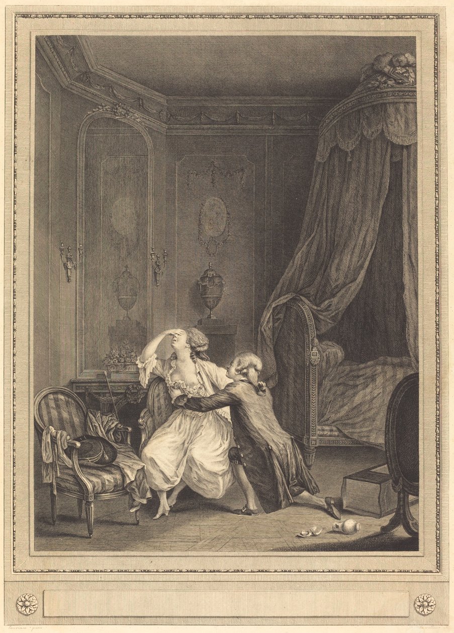 Le repentir tardif - Gerard Rene Le Vilain after Nicolas Lavreince