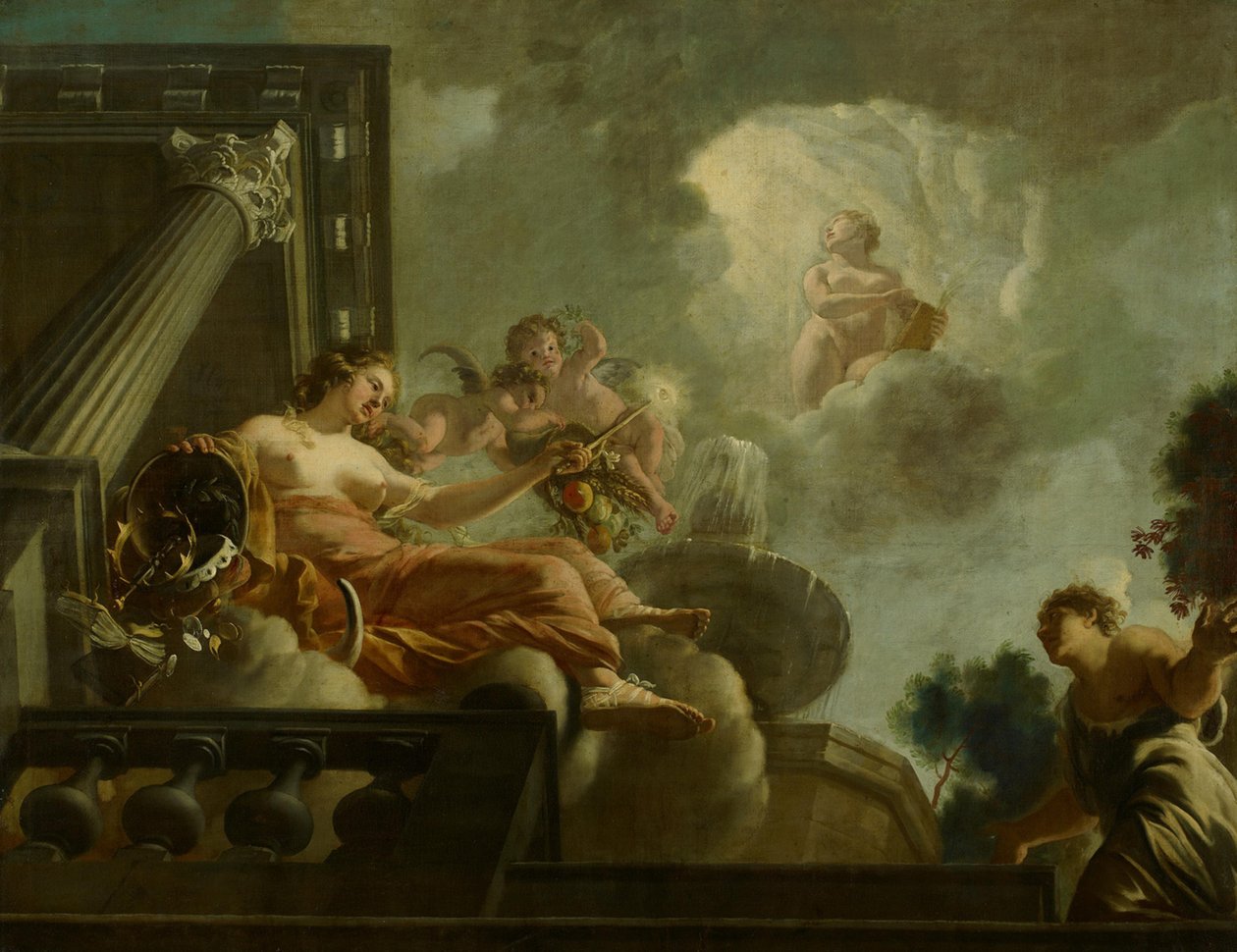 Religio favorise Abondantia : représentation allégorique des soins aux lépreux et aux innocents - Gerard de Lairesse