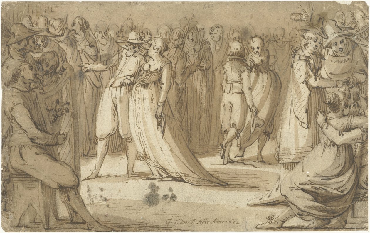 Scène de fête (Bal italien) - Gerard ter Borch