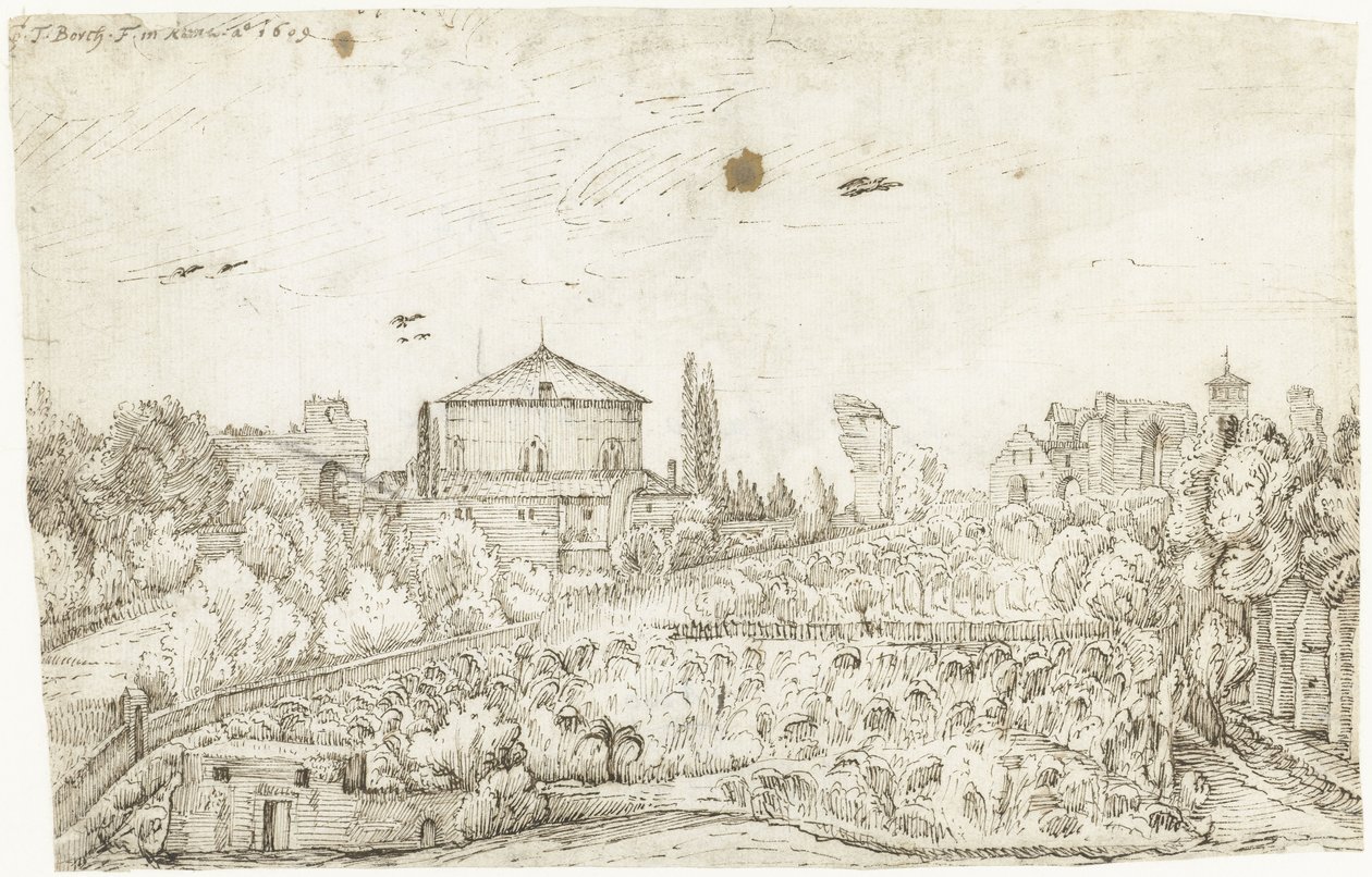Vue de San Stefano Rotondo, Rome, depuis le nord - Gerard ter Borch