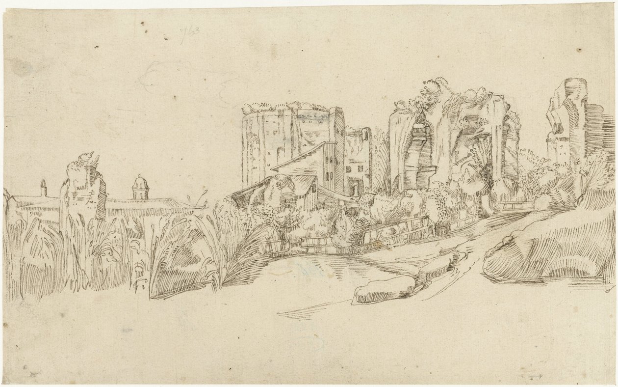 Ruines des thermes de Trajan - Gerard ter Borch (II)