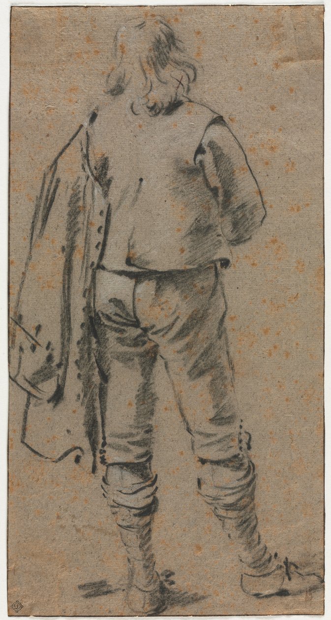 Un homme debout vu de dos, vers 1630 - Gerard ter Borch