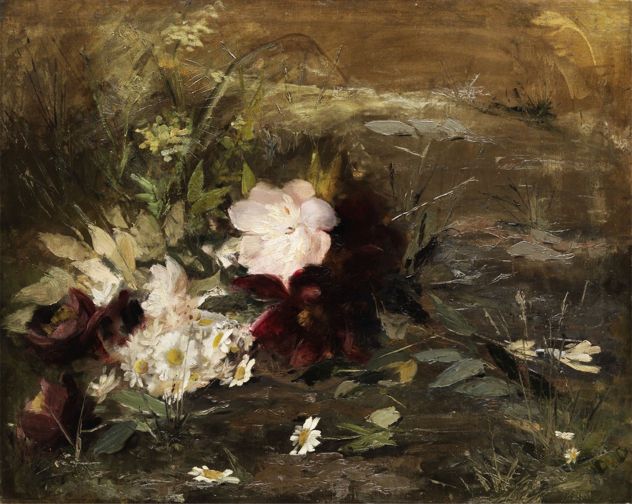 Dutch : Fleurs et marguerites de Seerosen sur le rivage - Gerardina Jacoba van de Sande Bakhuyzen