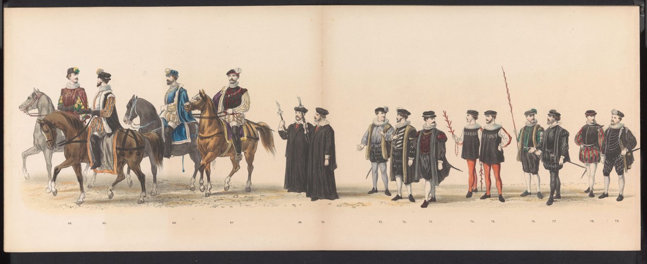 Mascarade des étudiants de Leyde, 1870 (plaque 6) - Gerardus Johannes Bos