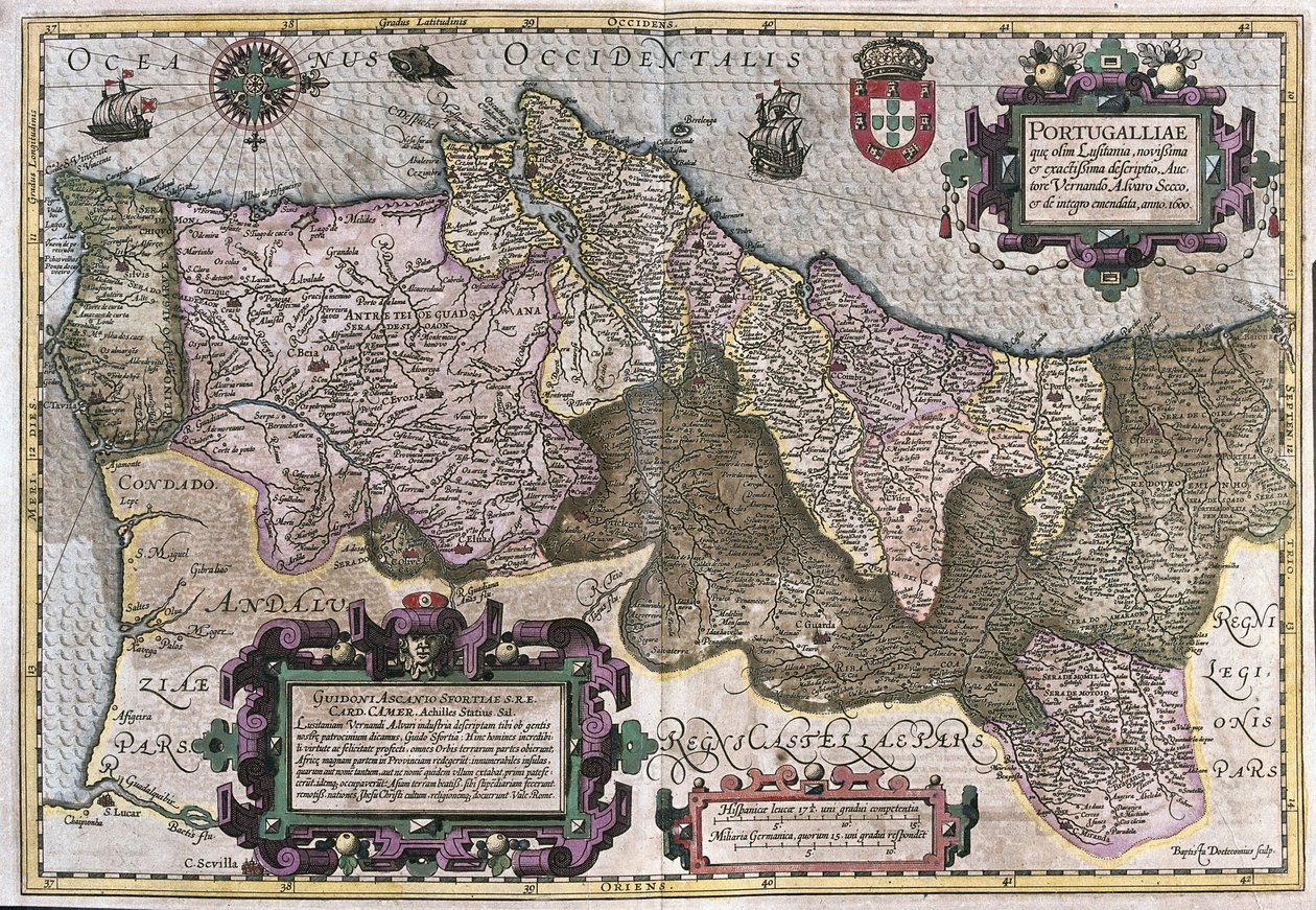Portugal (gravure) - Gerardus Mercator