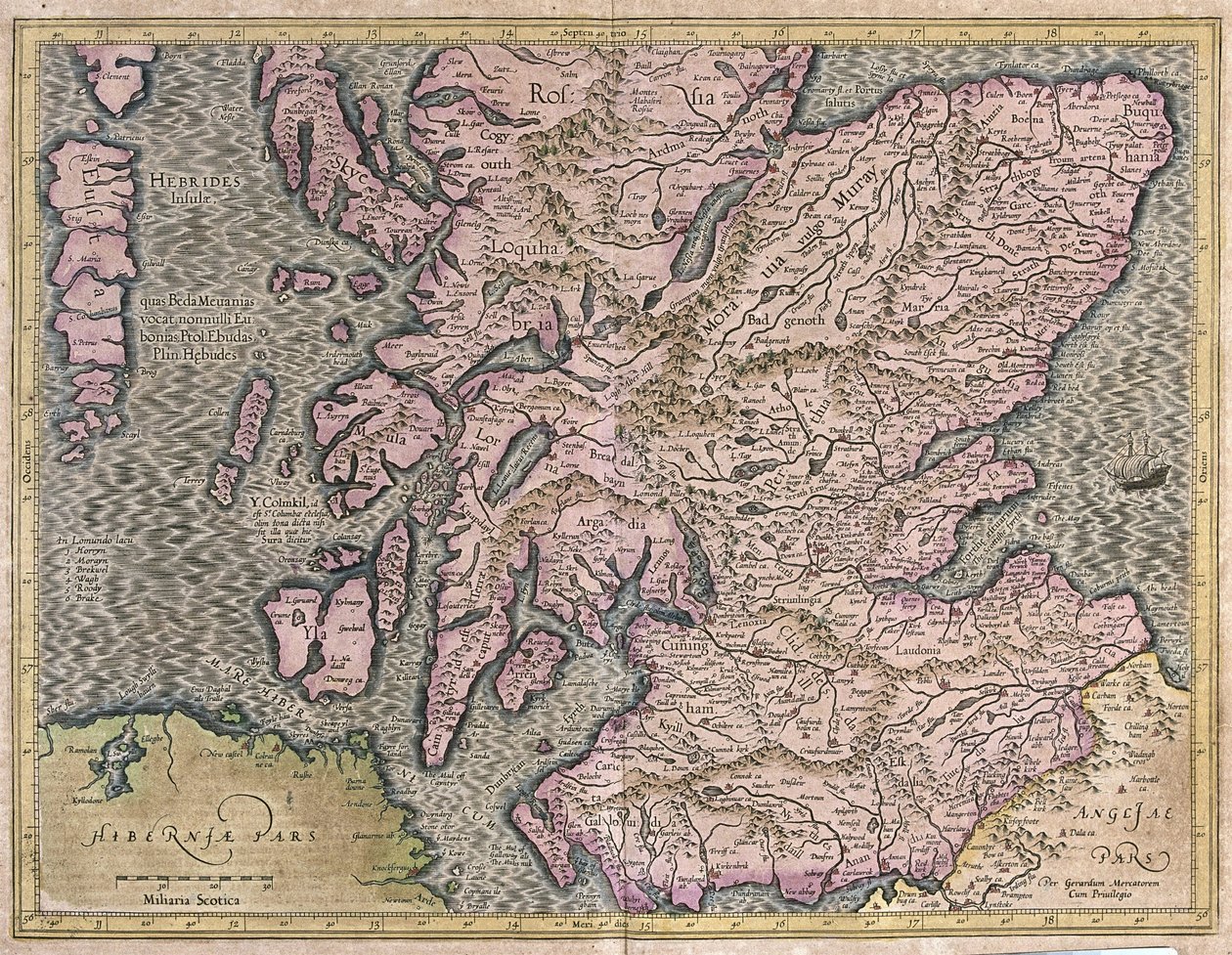 Écosse, Grande-Bretagne - Gerardus Mercator