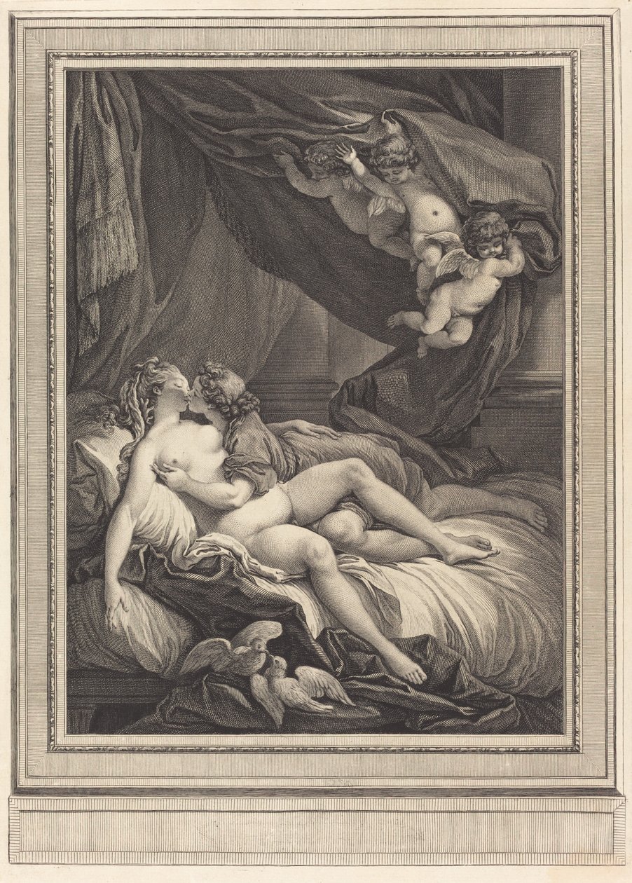 Vénus et Adonis - Geraud Vidal after Charles Monnet