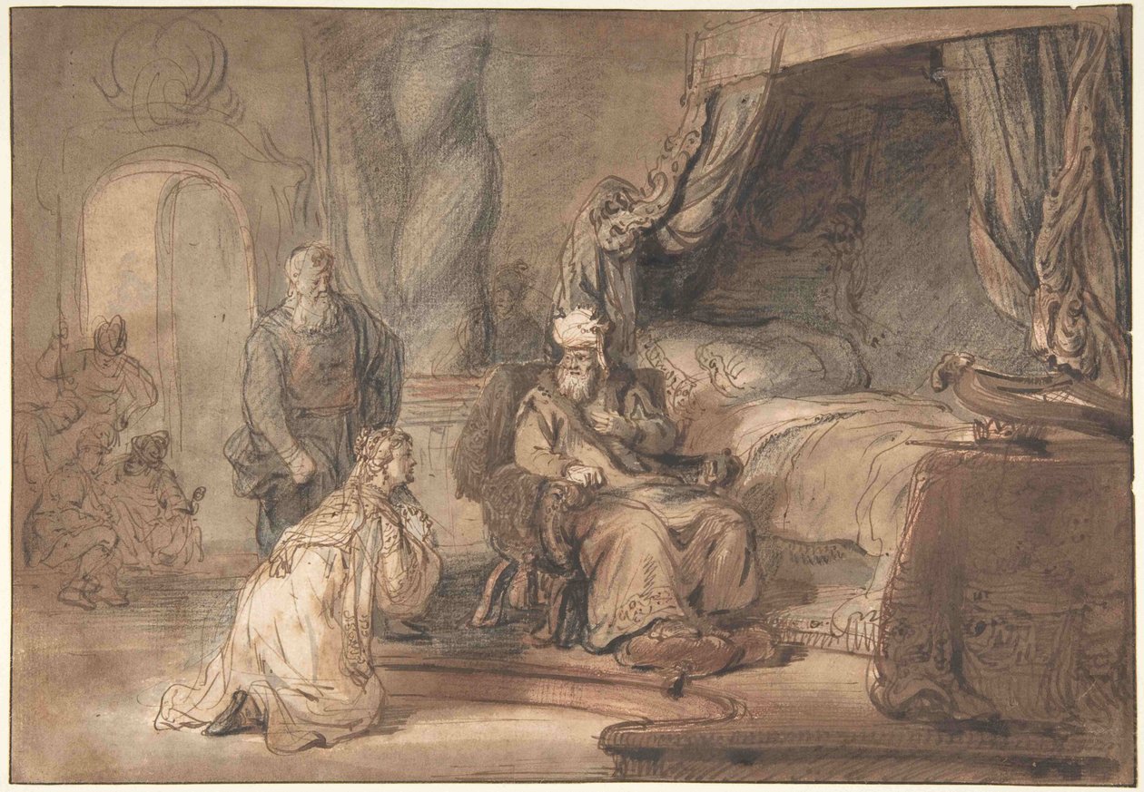 La promesse de David à Bethsabée - Gerbrandt van den Eeckhout