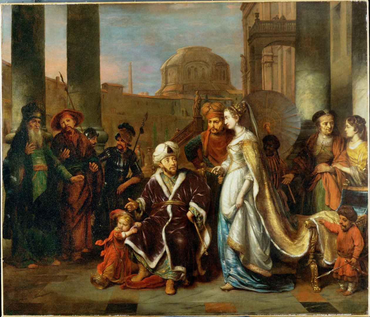 Moïse et la couronne de pharaon - Gerbrandt van den Eeckhout