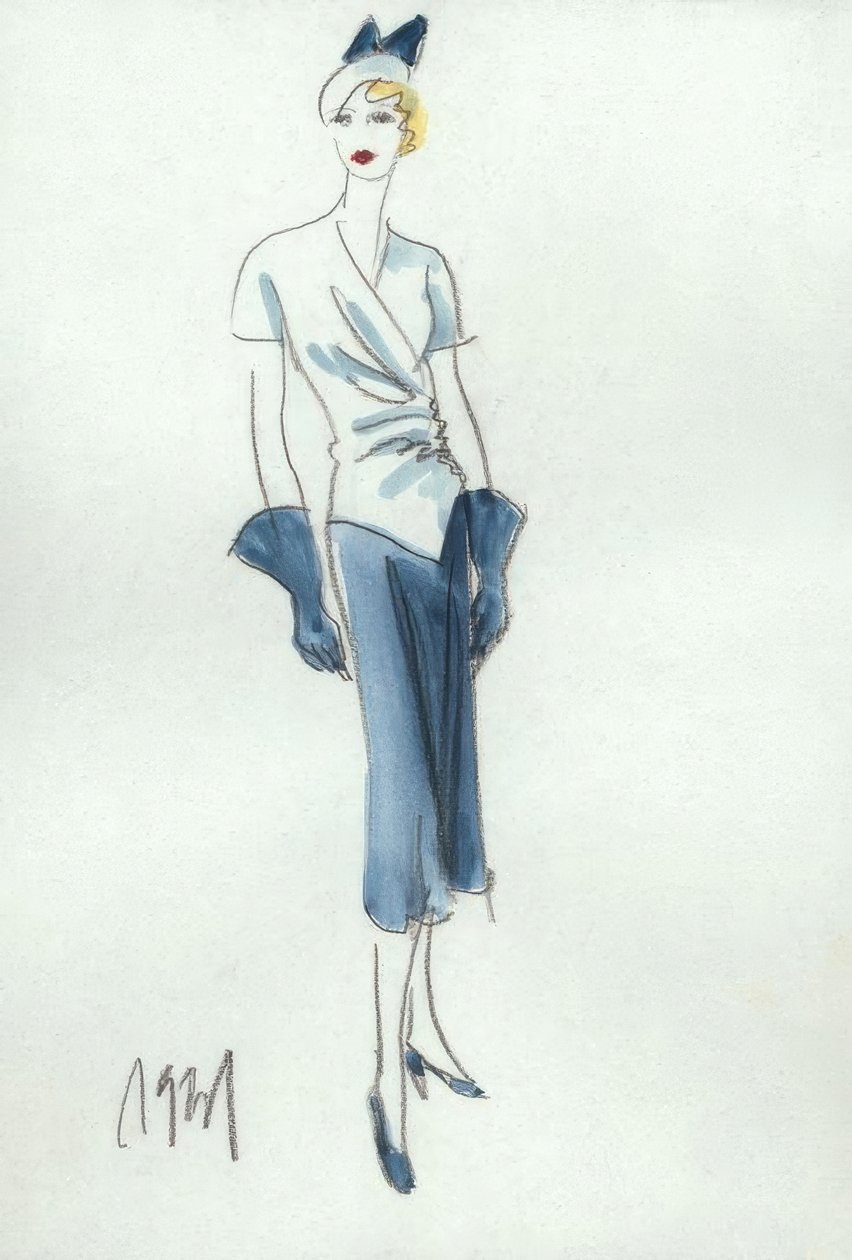 Mode féminine 1931, jupe et blouse - Gerd Hartung
