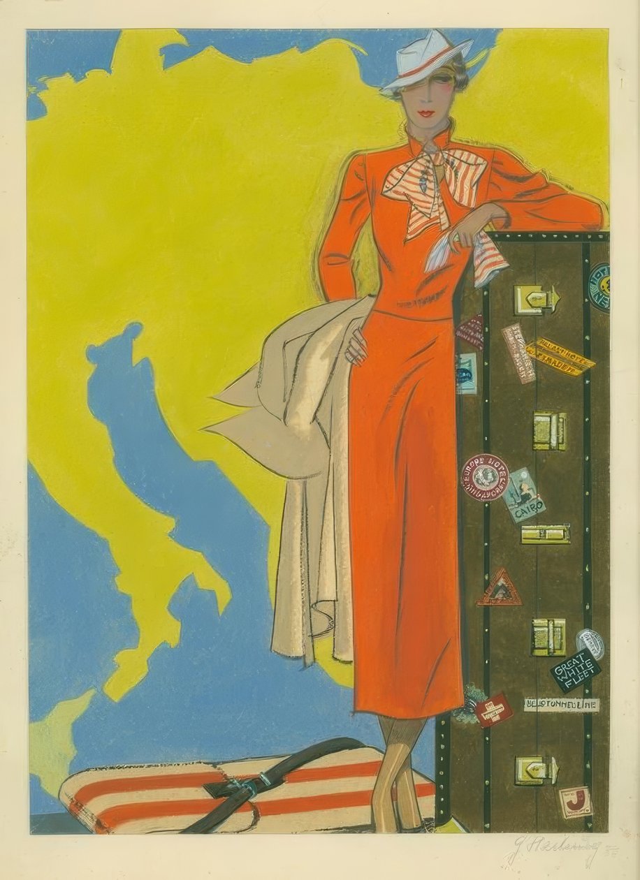Mode féminine 1932 / Robe de voyage - Gerd Hartung