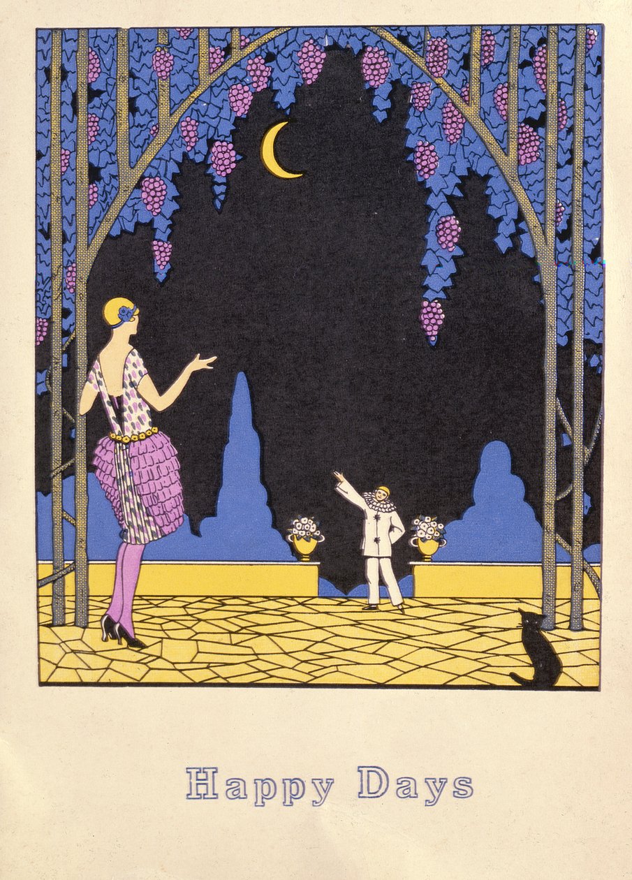 Happy Days, 20e siècle (lithographie) - Gerda Marie Frederike Wegener