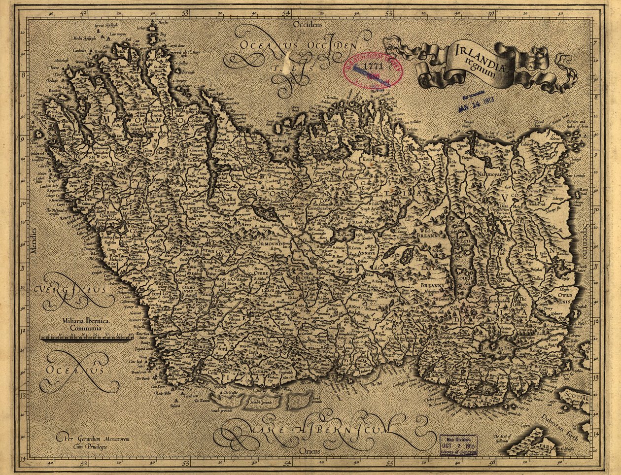 Irlandiae regnum. LOC 99446223 - Gerhard Mercator