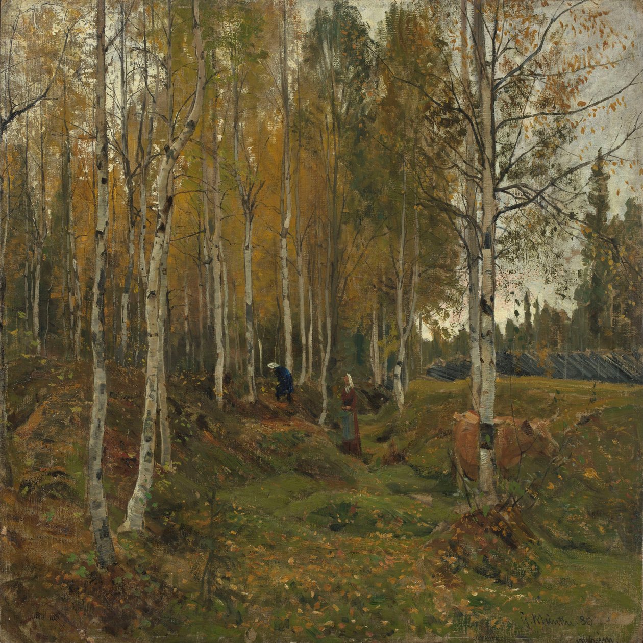 Les bouleaux en automne - Gerhard Munthe