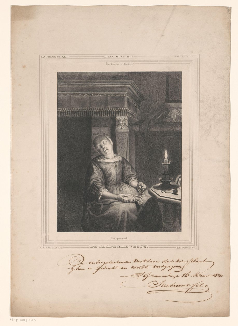 Femme endormie - Gerhardus Fredericus Eilbracht