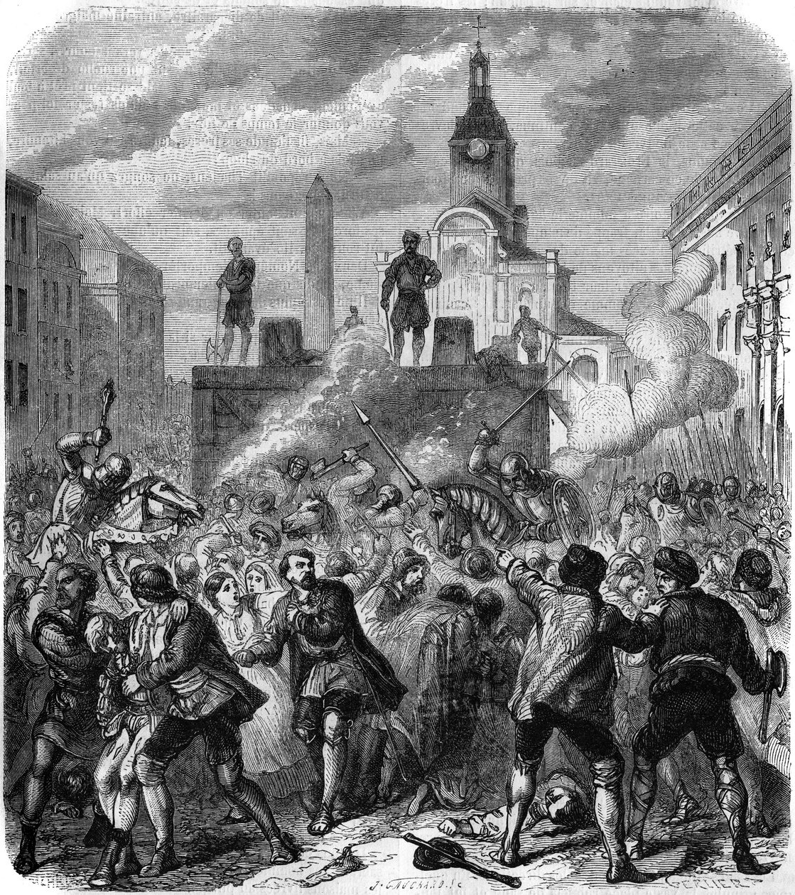 Bain de sang de Stockholm, massacres des chefs de la résistance nationale suédoise ordonnés par le roi Christian II de Danemark, 8 novembre 1520 : l