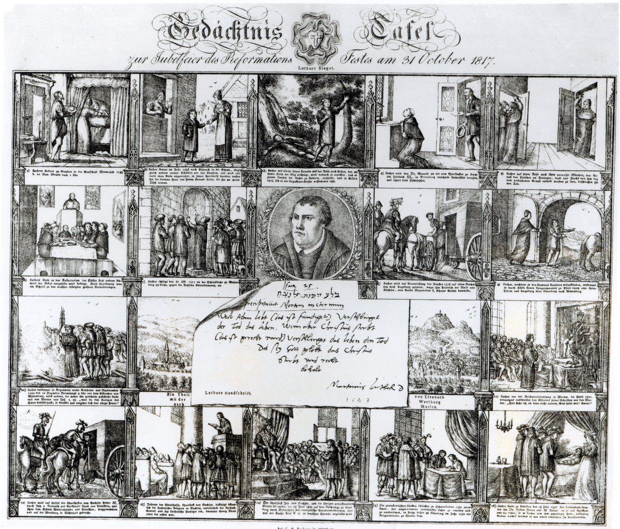 Une Fête pour Célébrer la Réforme le 31 octobre 1817 : La Vie de Martin Luther - German School