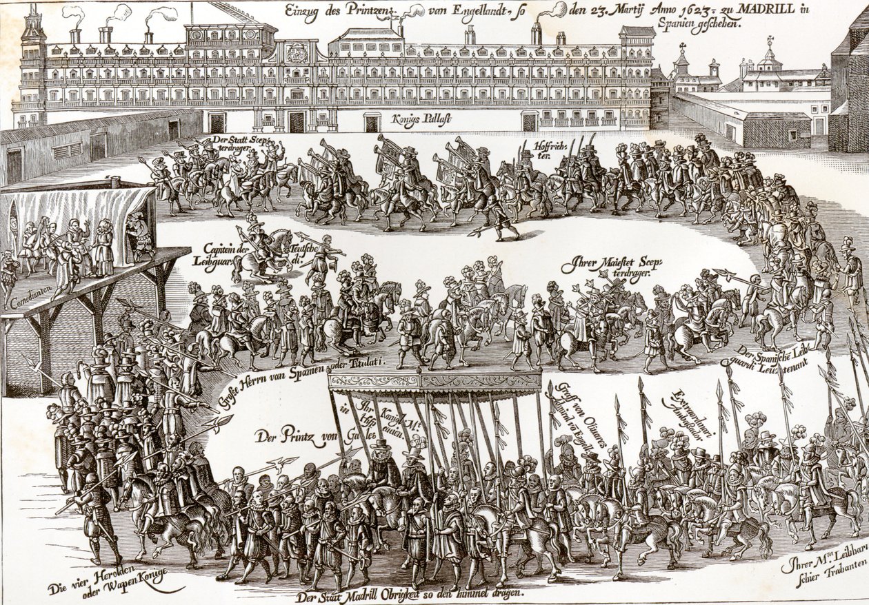 Entrée du prince Charles Ier à Madrid, 1623 - German School