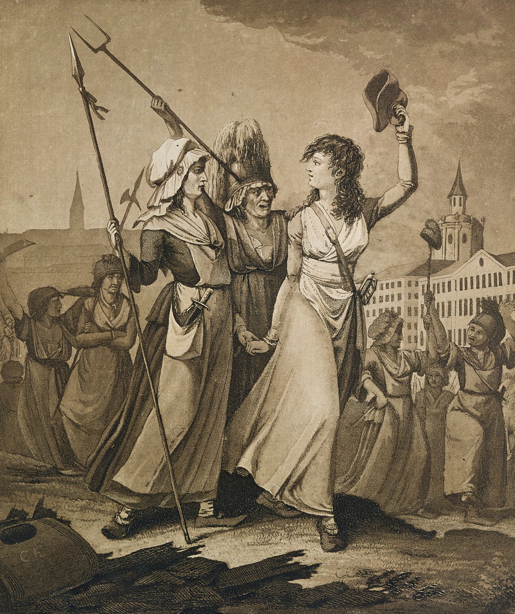 Les Poissonnières de Paris, octobre 1789 - German School