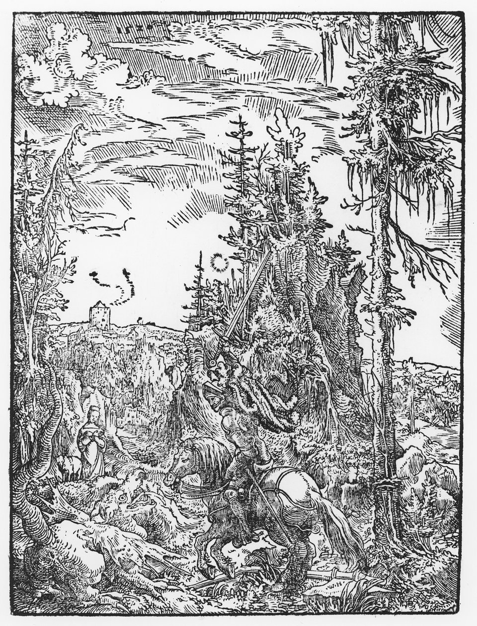 Saint Georges et le Dragon, 1520 - German School