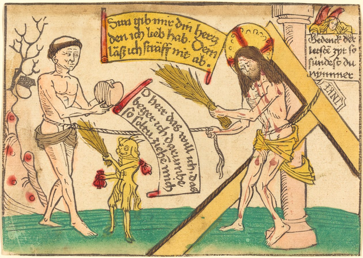 Jésus Attirant les Fidèles à Son Cœur - German 15th Century