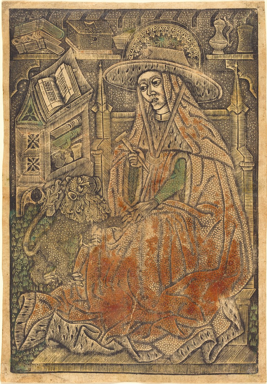 Saint Jérôme dans son Étude - German 15th Century or Master of the Aachen Madonna