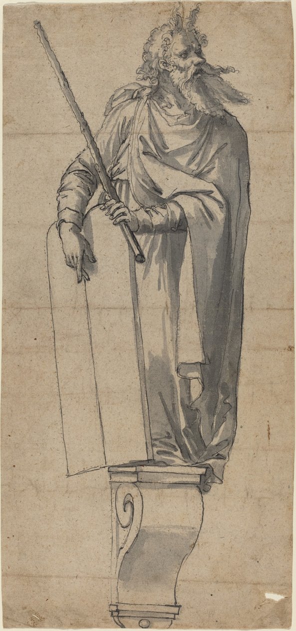 Une sculpture de Moïse - German 16th Century