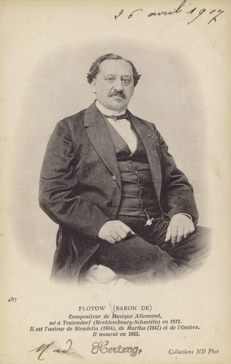 Baron de Flotow, compositeur allemand (1812-1883) (photo n/b) - German Photographer