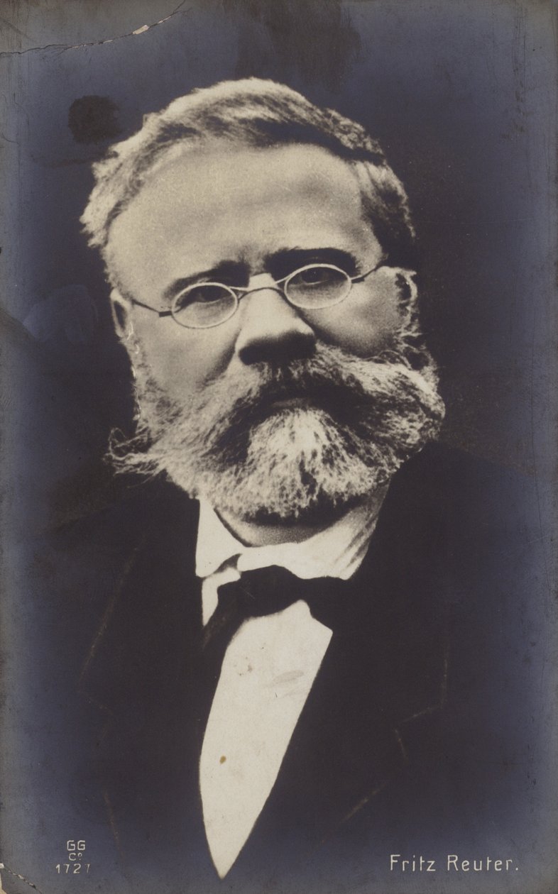 Fritz Reuter (1810-1874), romancier allemand (photo n/b) - German Photographer