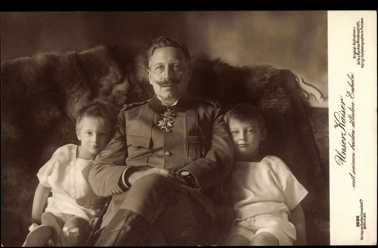 Kaiser Wilhelm II, deux fils aînés, Liersch 3686 - German Photographer