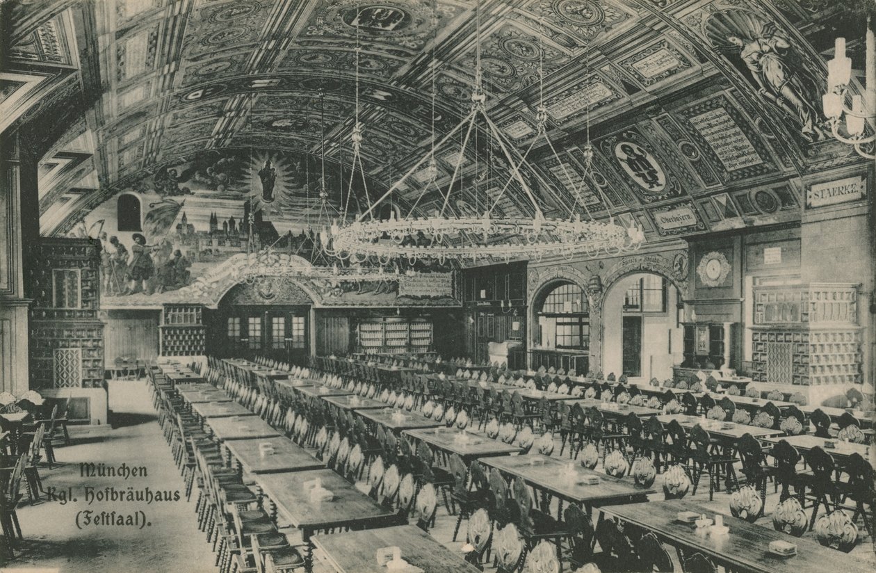 Munich, Hofbrauhaus. Carte postale envoyée le 11 mars 1913. - German Photographer