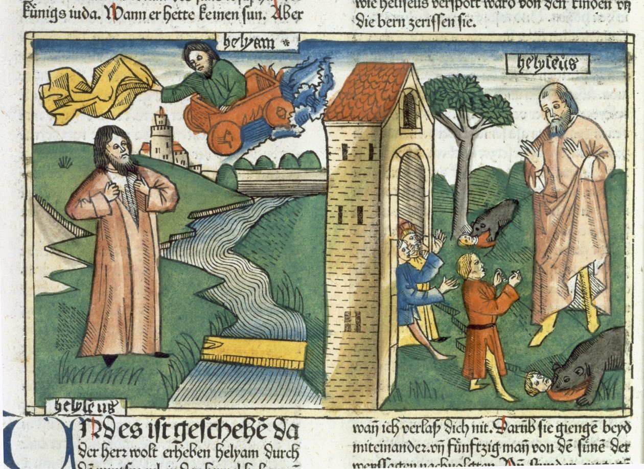 2 Rois 2:1-24 Élie monte au Ciel dans un tourbillon et les garçons qui se moquaient d