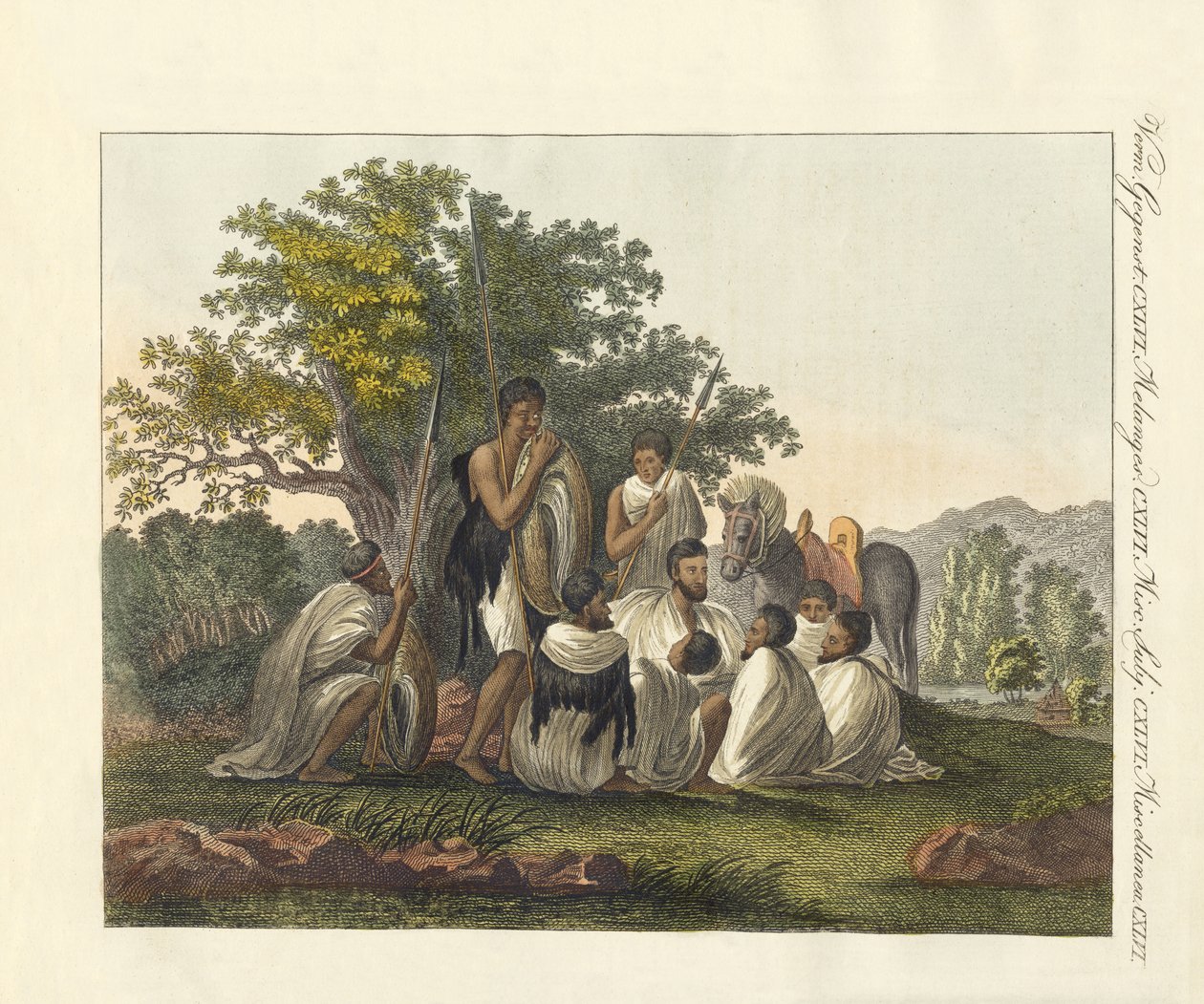Abyssiniens se reposant pendant leur voyage - German School
