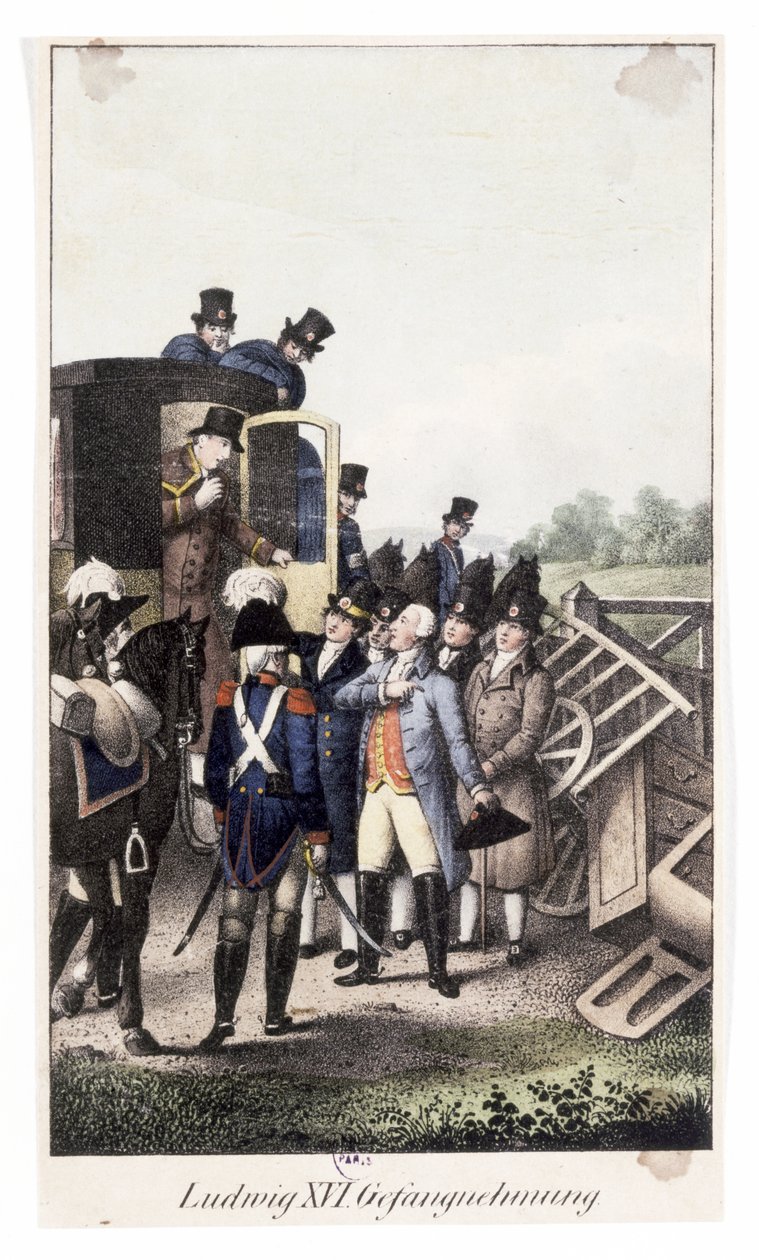 Arrestation de Louis XVI à Varennes - German School