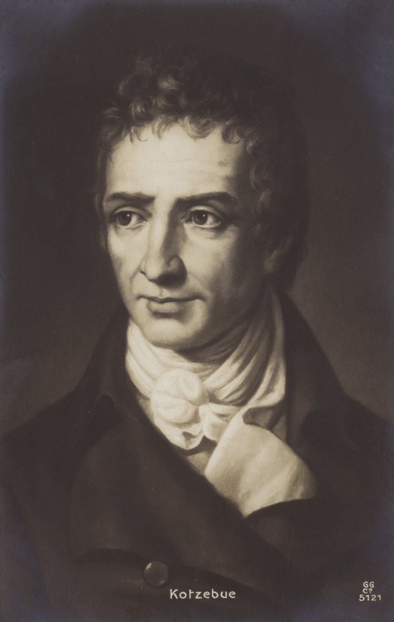 August Kotzebue (1761-1819), dramaturge et écrivain allemand (lithographie) - German School