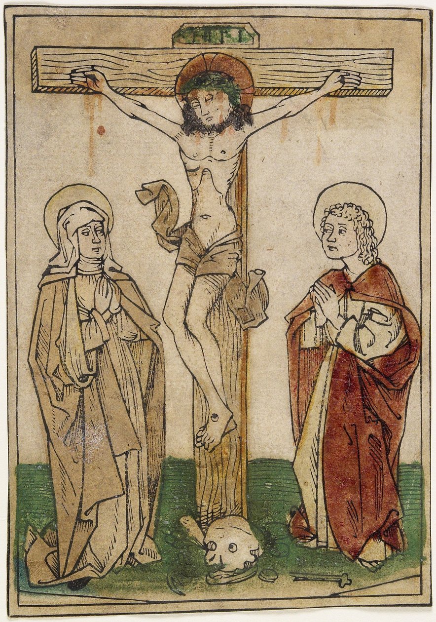 Le Christ en Croix avec Marie et Saint Jean, c.1470-80 - German School