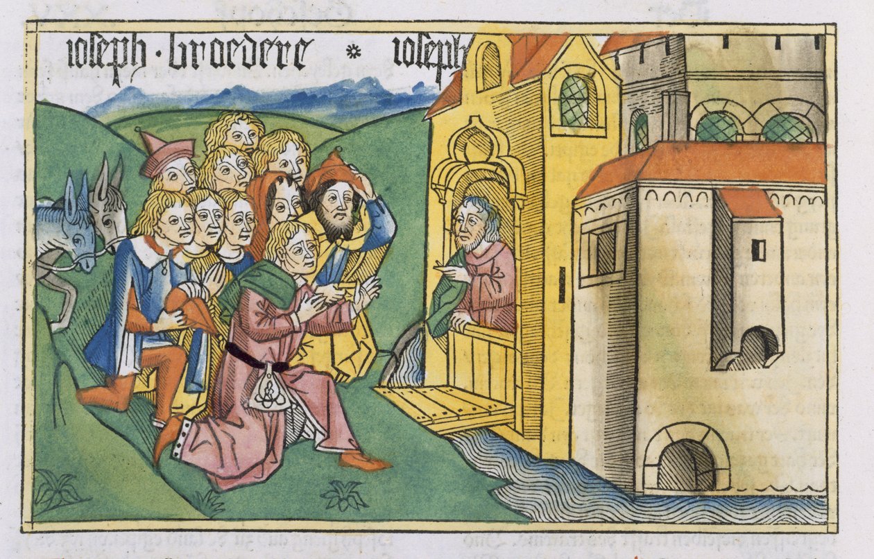 Genèse 42 1-5 Les frères de Joseph arrivent en Égypte, de la 