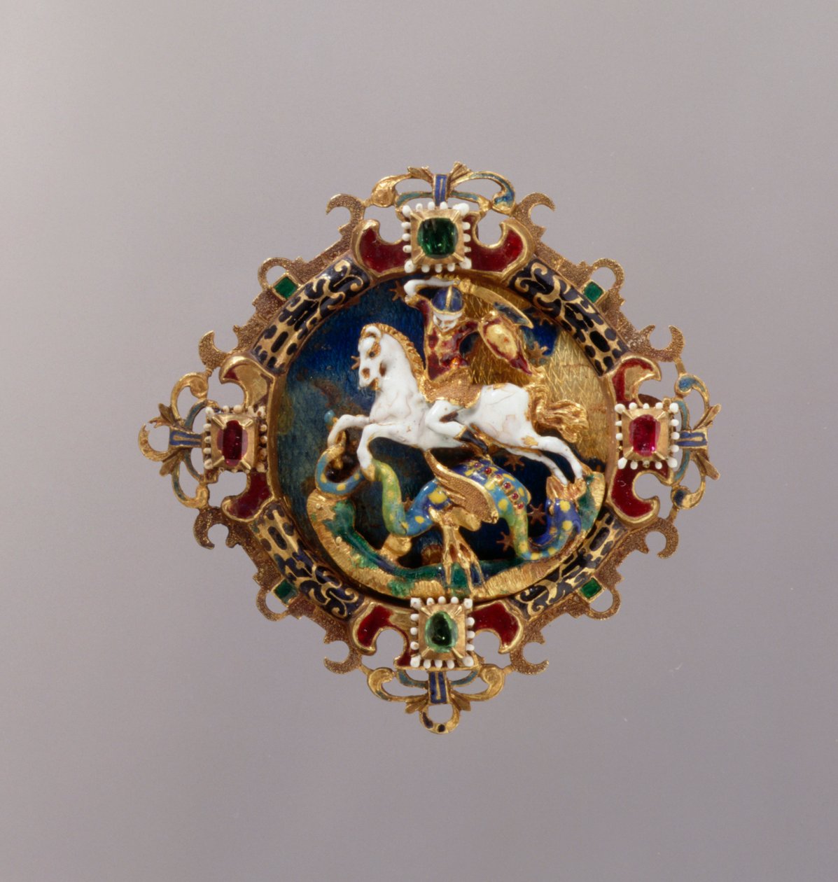Agrafe de chapeau représentant Saint Georges - German School