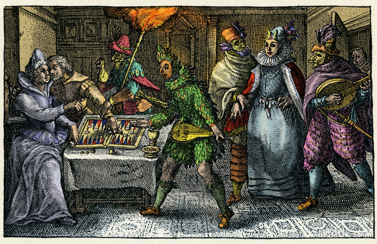 Les masques visitant toutes les demeures apportent les festivités rituelles du carnaval dans chaque maison - German School