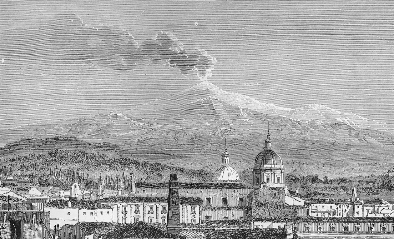 Le mont Etna, depuis Catane - German School