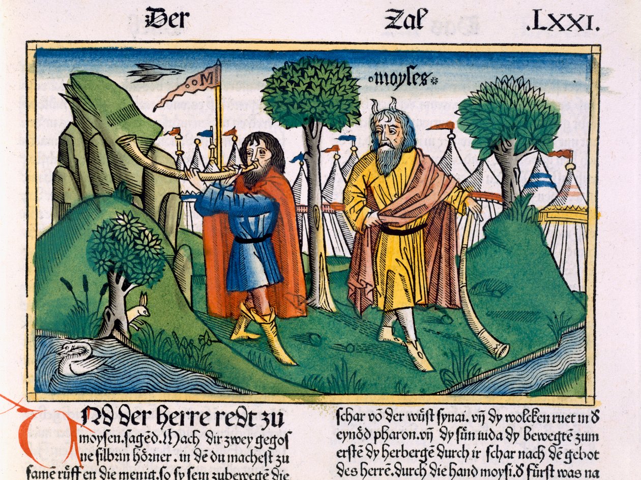 Nombres 2 Les affectations du camp des Israélites, de la Bible de Nuremberg (Biblia Sacra Germanaica) - German School