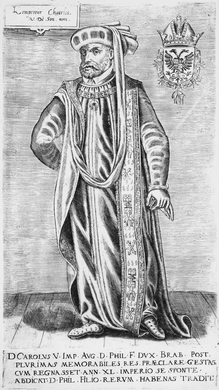 Portrait de Charles V (1500-1558), Empereur romain germanique - German School