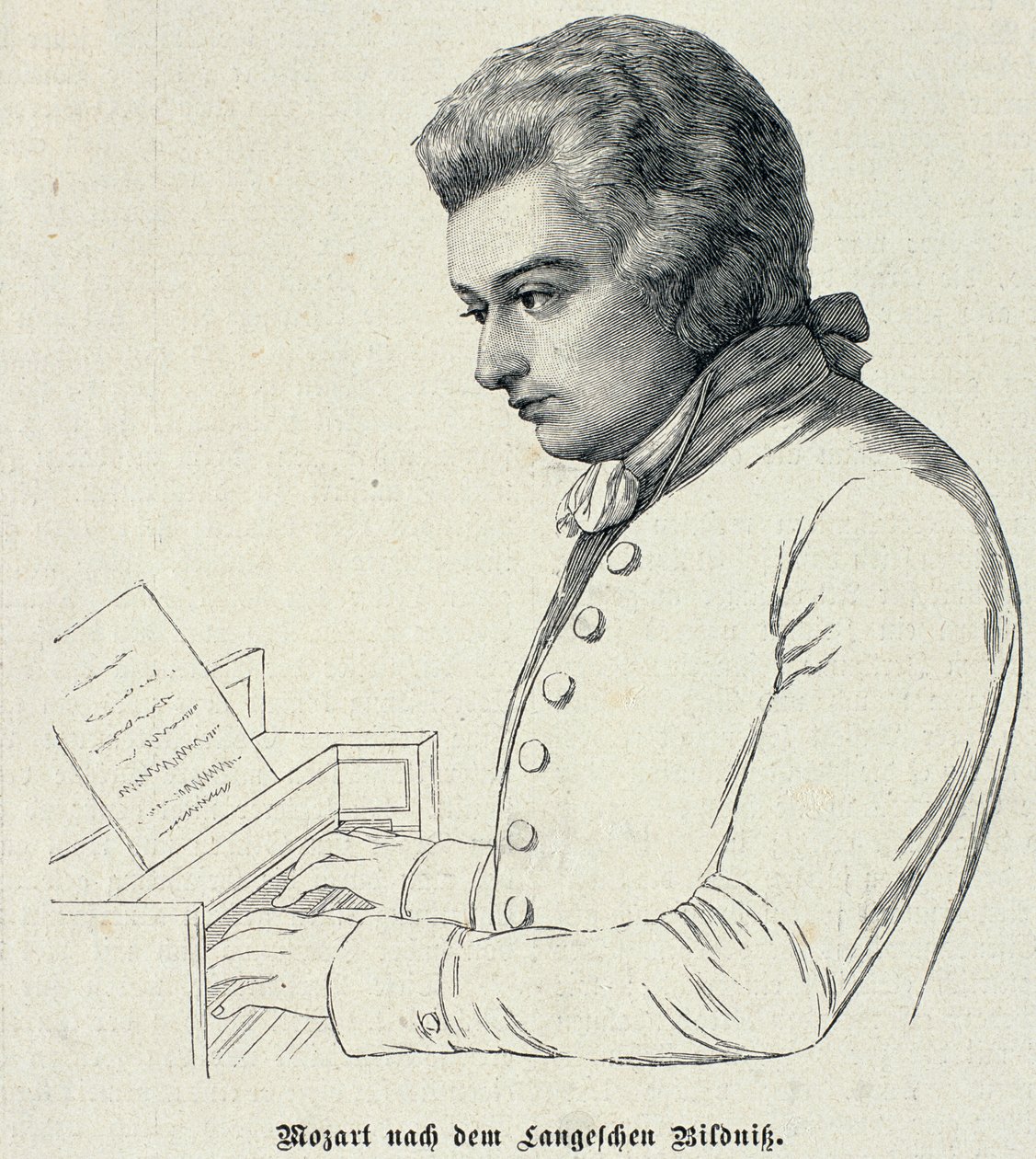 Portrait de Wolfgang Amadeus Mozart (1756-91) - German School