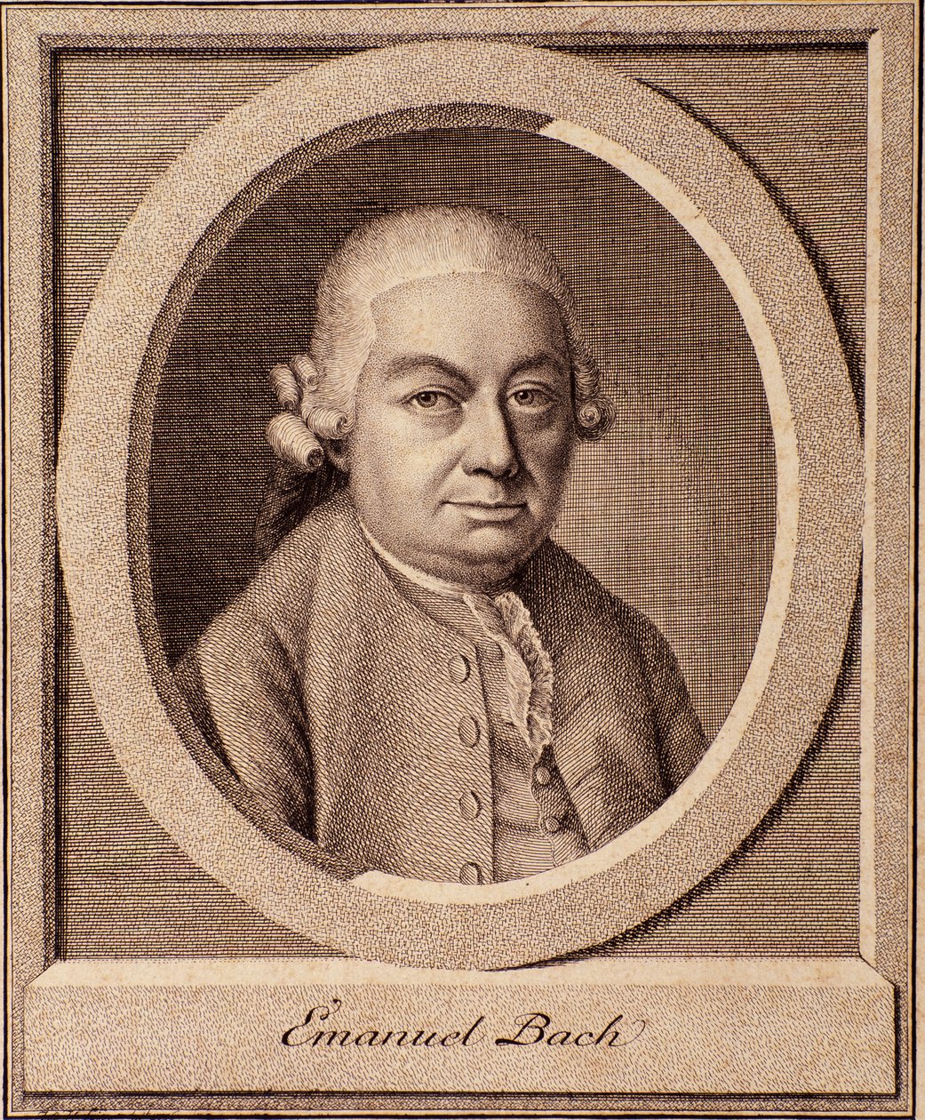 Portrait du compositeur allemand Carl Philipp Emanuel Bach (1714-1788) fils de Johan Sebastian Bach - German School
